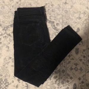 Forest green, modern skinny corduroy pant